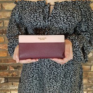 Kate Spade cameron bifold wallet cherrywood cherry